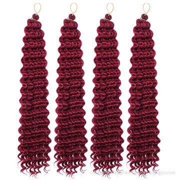 Premium Deep Wave Synthetic Hair Extension 18inch 80g Crochet Braid Deep Twist Hair dreadlocks crochet hair
